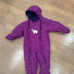 L.L. Bean Kids Purple Hooded Footie